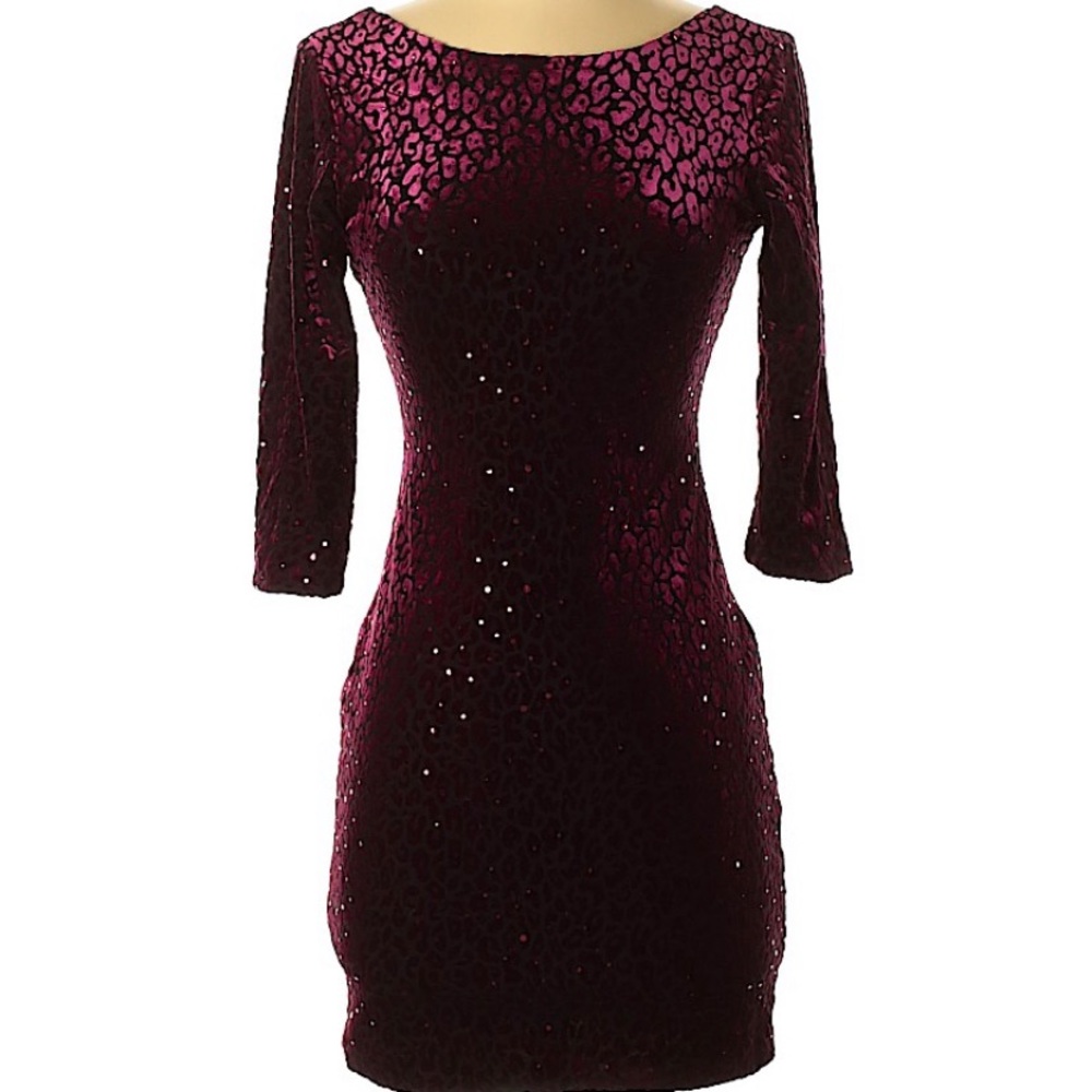 NWT As U Wish Velvet Sequence Dress